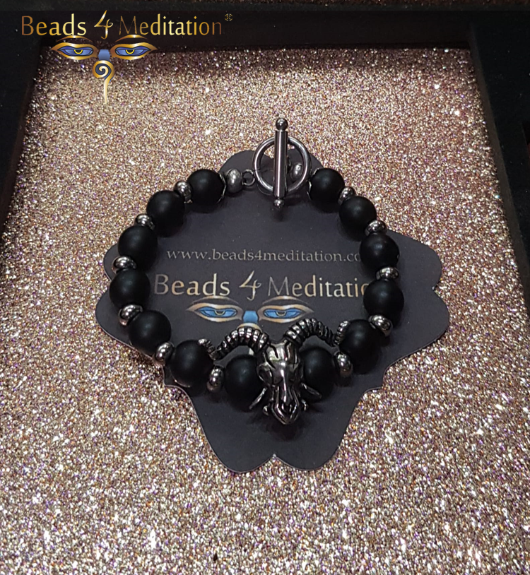 Black Agate & Goat bracelet