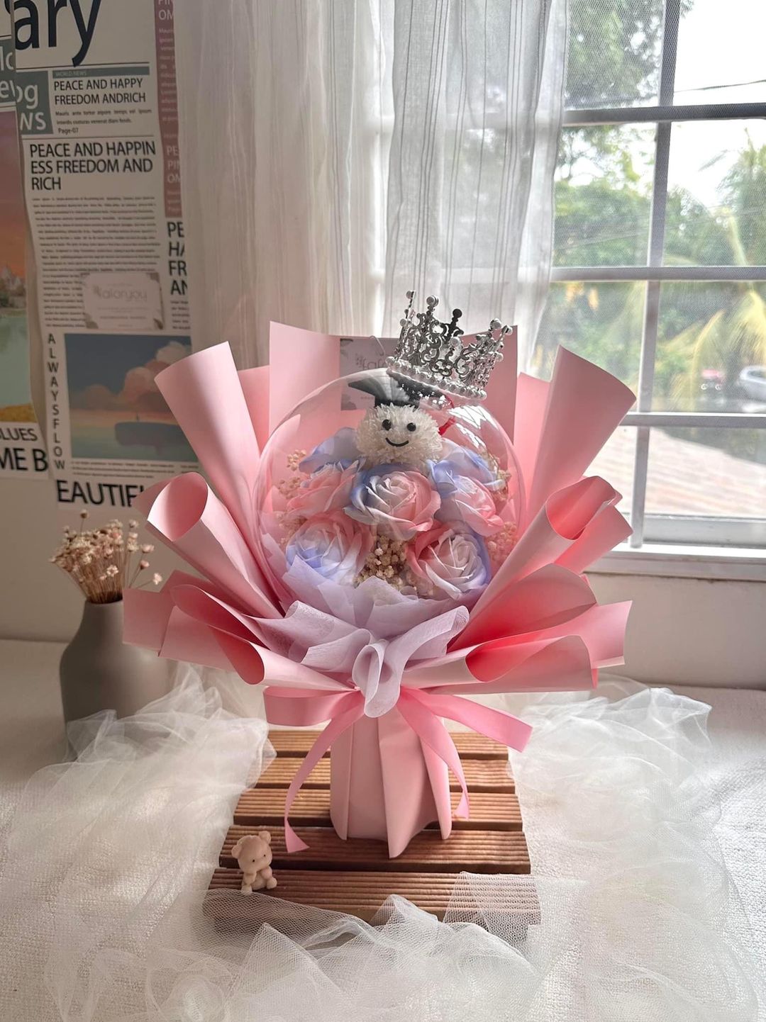 Graduation Ping Pong Acrylic Ball Bouquet 