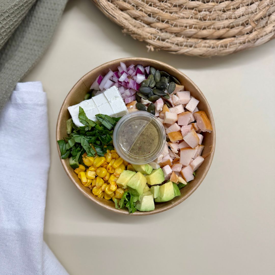 14/07 MONDAY- SMOKED CHICKEN, AVO & CORN 