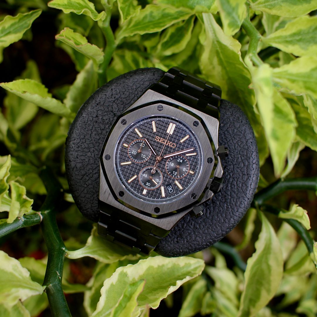 Black Rose Gold Chronograph Royal Oak AP 