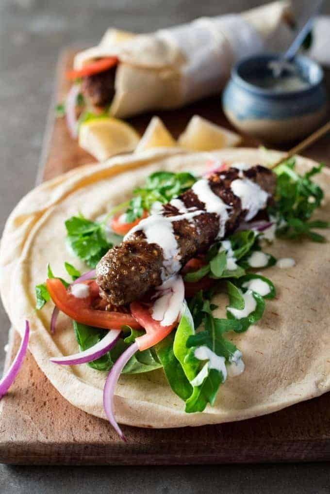 Beef Kofta Kebab Wrap