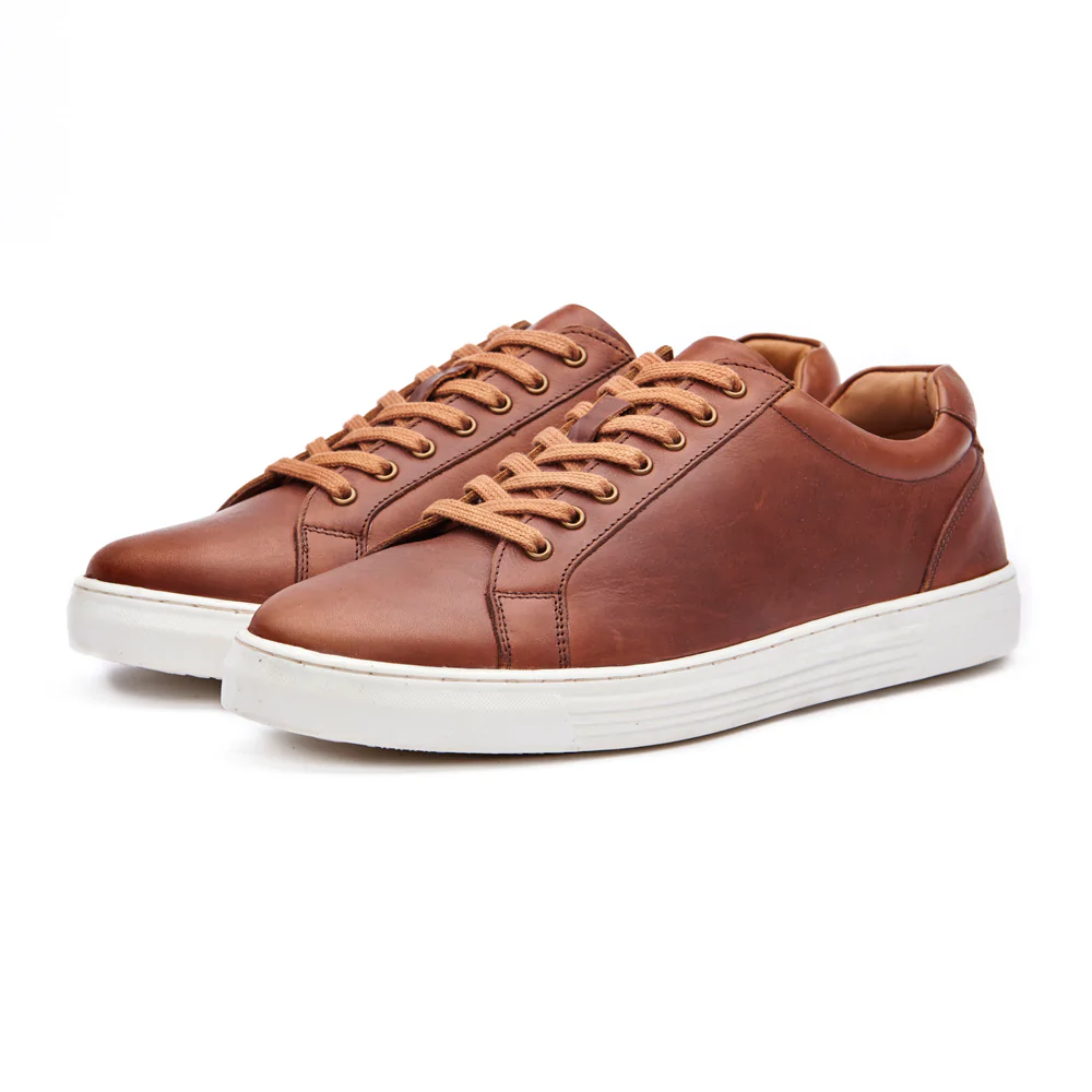 Leather trainer - Brown