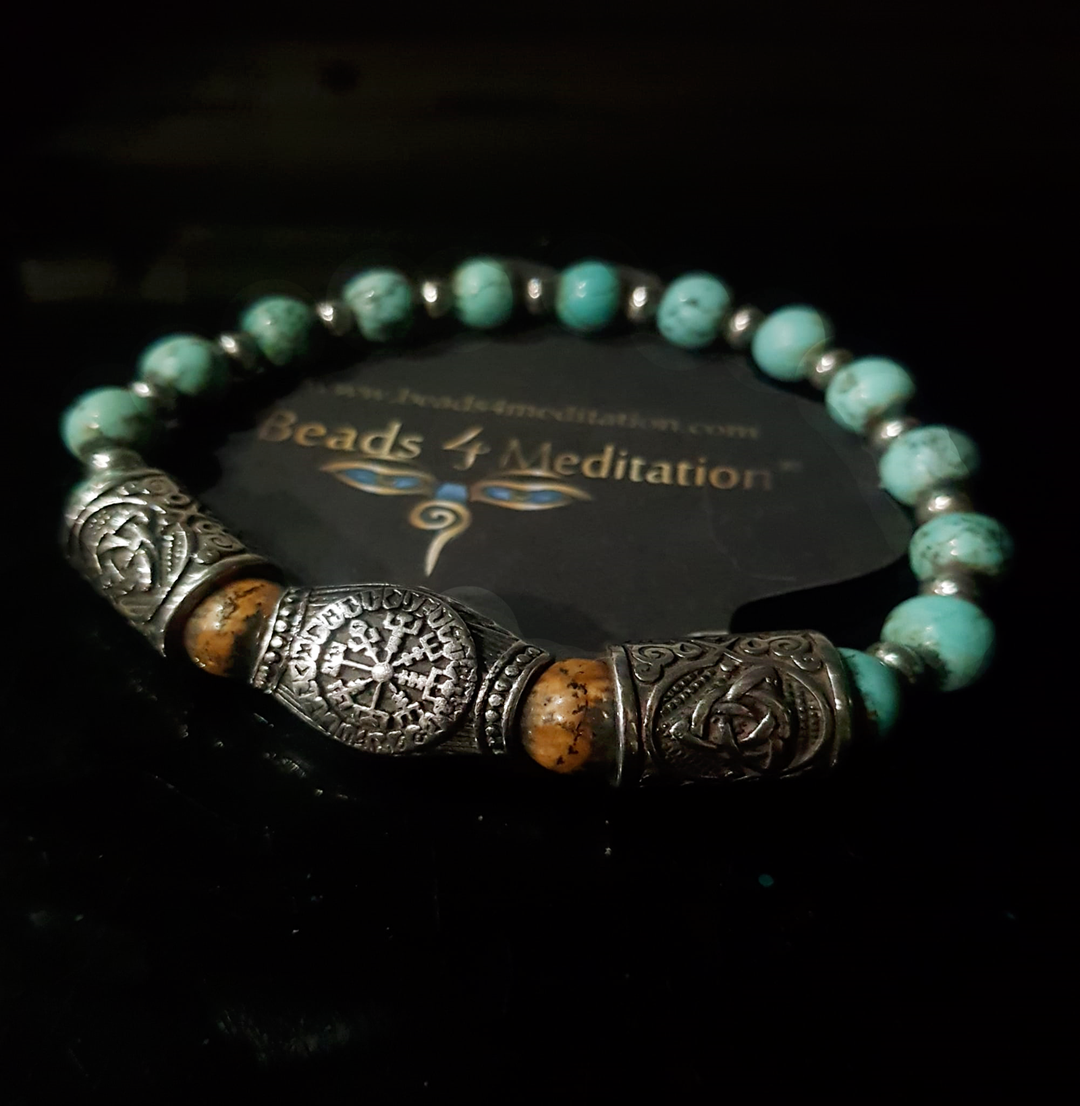 Turquoise & Vegvisir bracelet