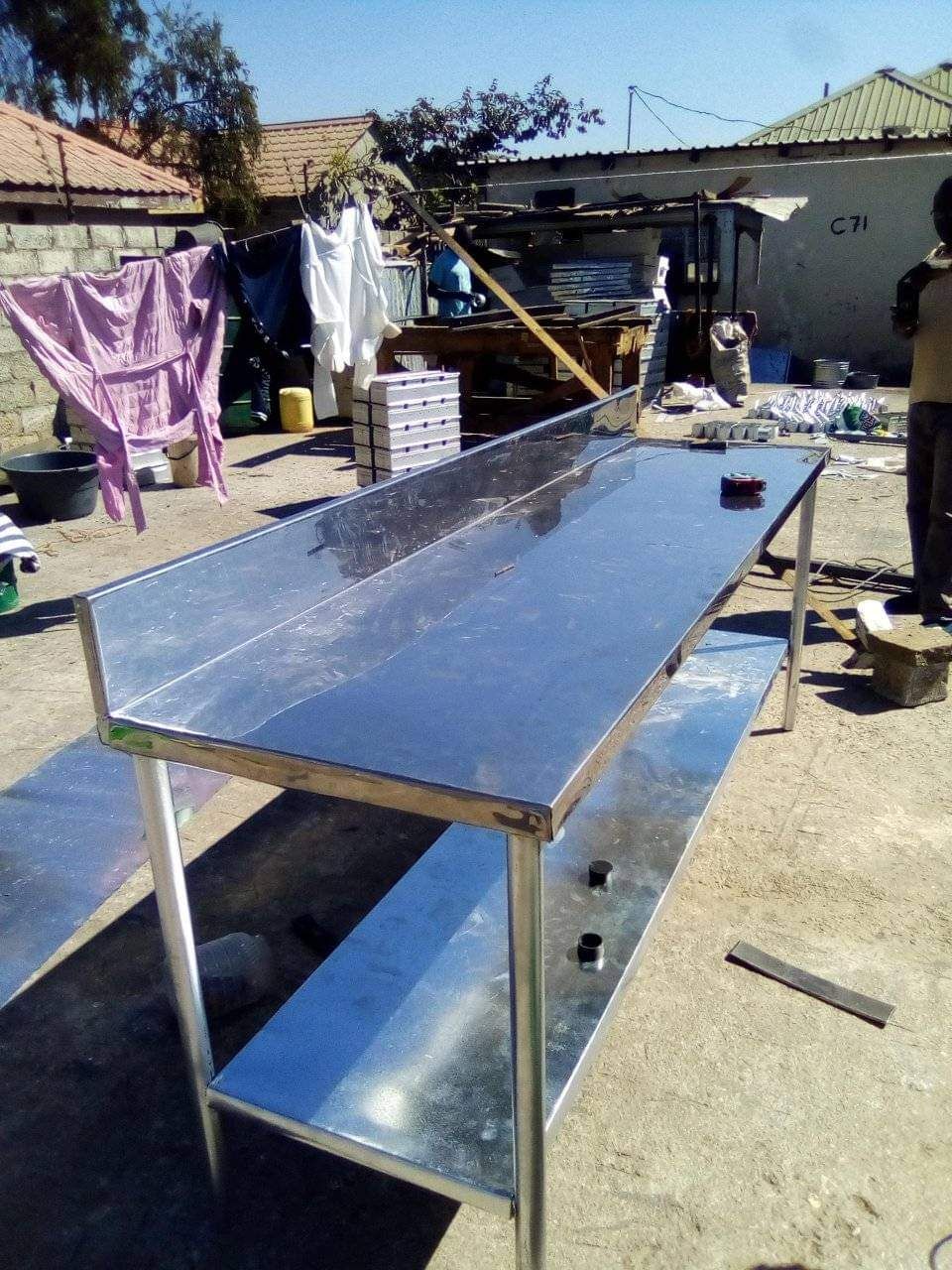 Stainless steel working table
