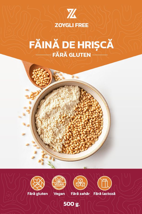 Făină de hrişcă, fără gluten 500g