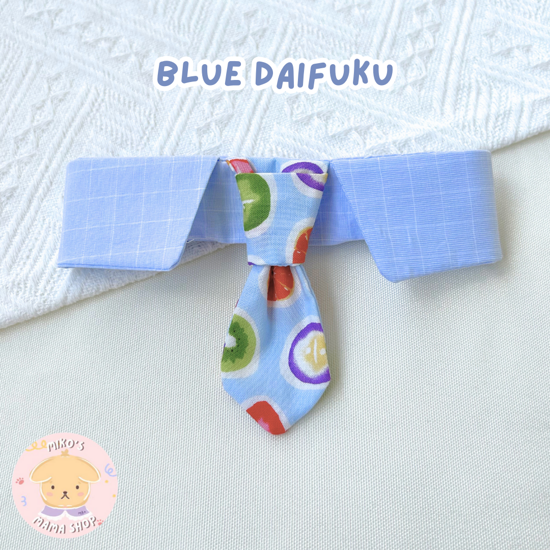 Blue Daifuku Necktie Collar (Premium)