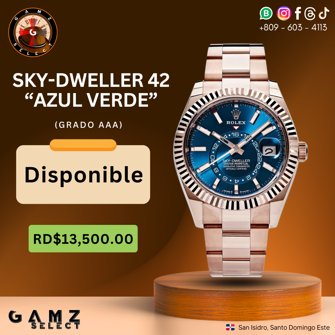 Sky-Dweller 42 "Azul Verde" (Grado AAA)