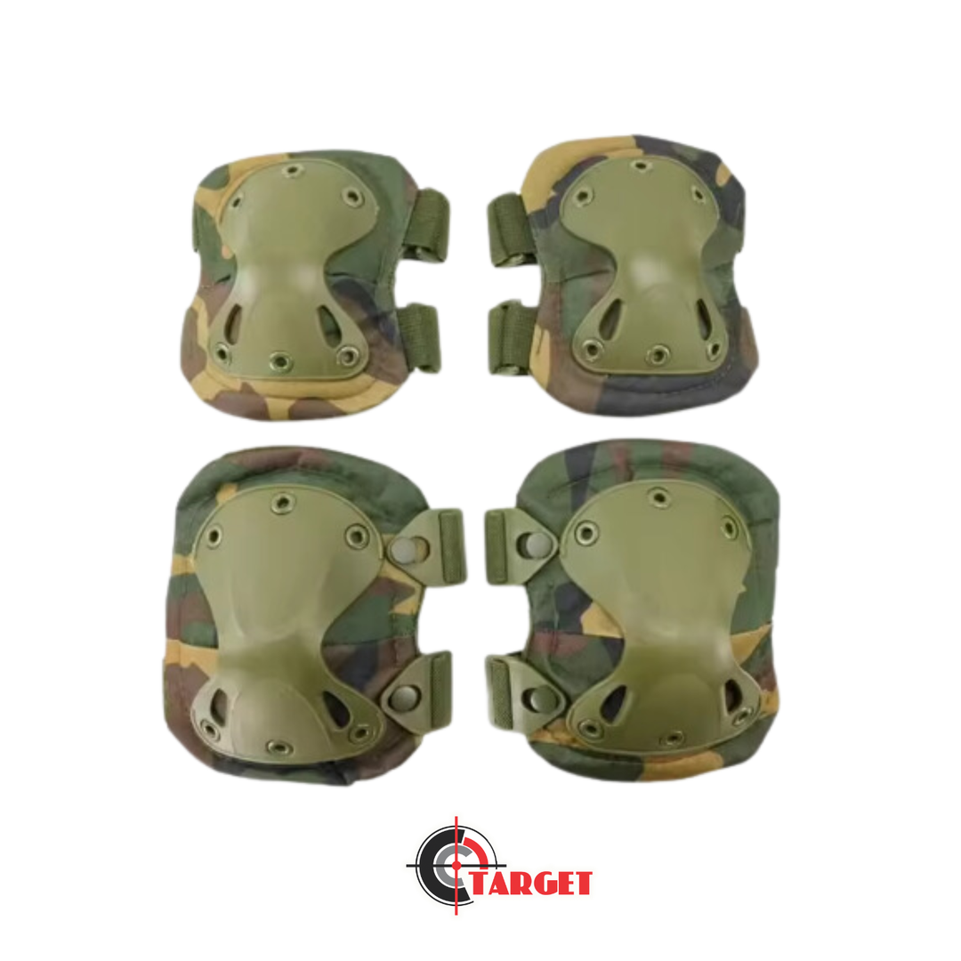 Elbow and Knee Guard Green Camo