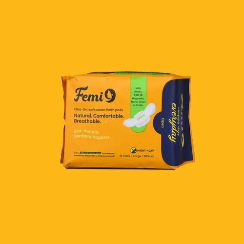 Femi 9 Eco-Friendly Sanitary Napkins L 12 Pads