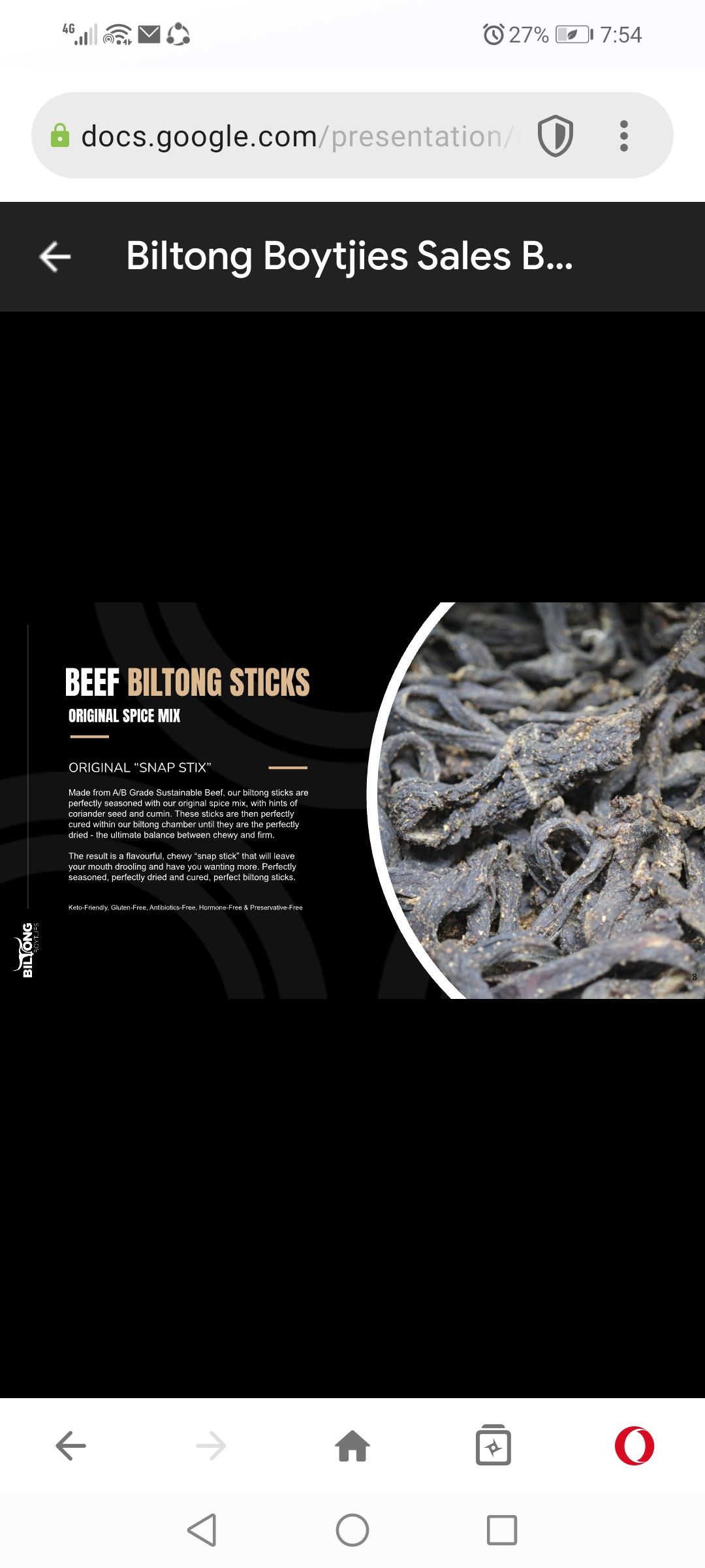 Beef Biltong Sticks