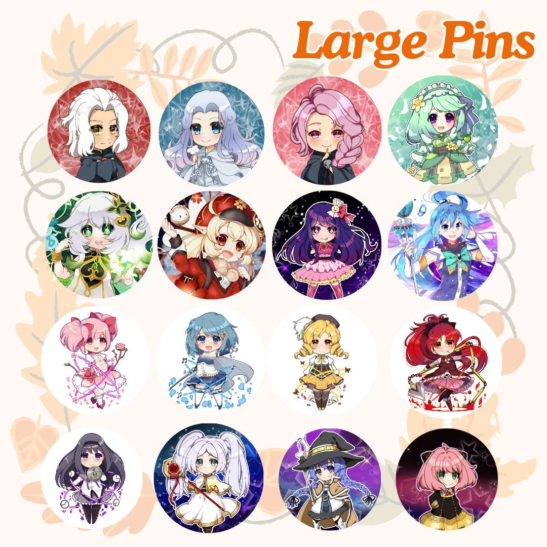 58mm Assorted Button Pins