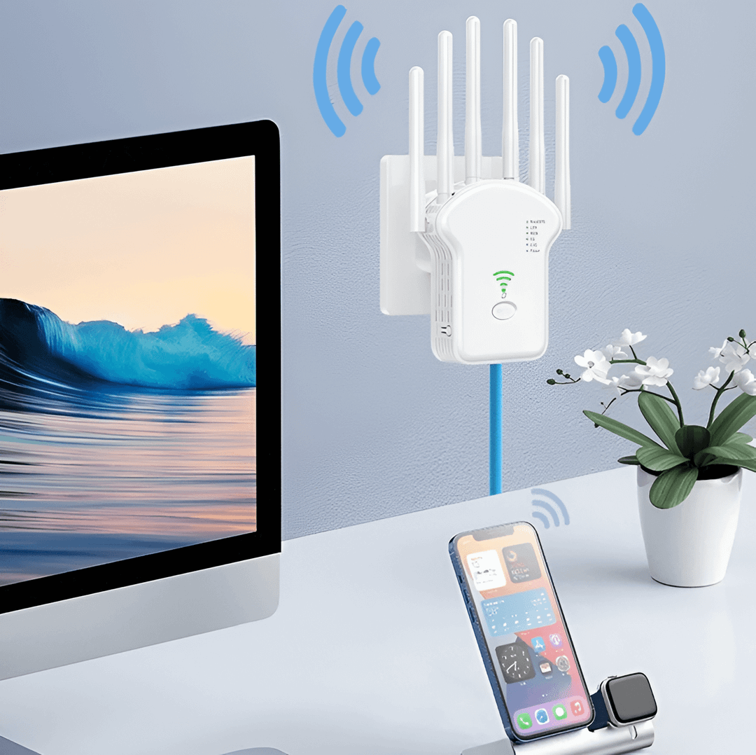 300Mbps 4 antenna 3-in-1 WiFi Repeater Router Enhance Wireless Signals Dual-Band Extender U13 EU Plug