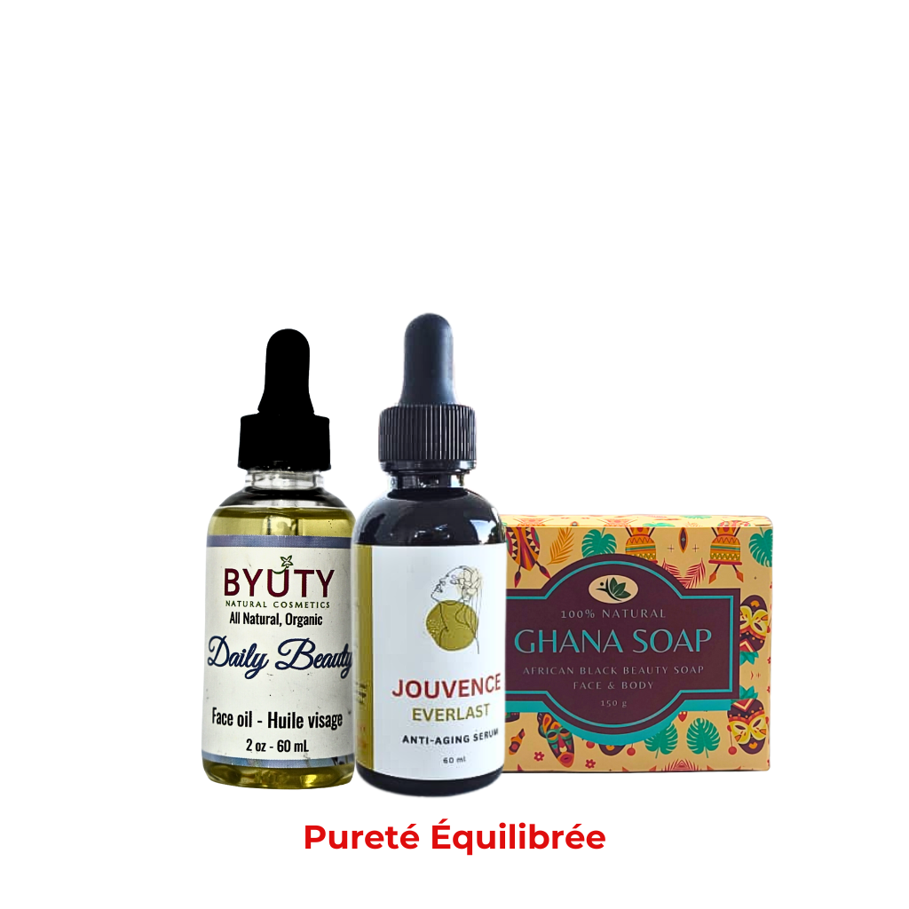 Pureté Équilibrée (Savon Noir Africain + Daily Beauty + Jouvence Everlast)