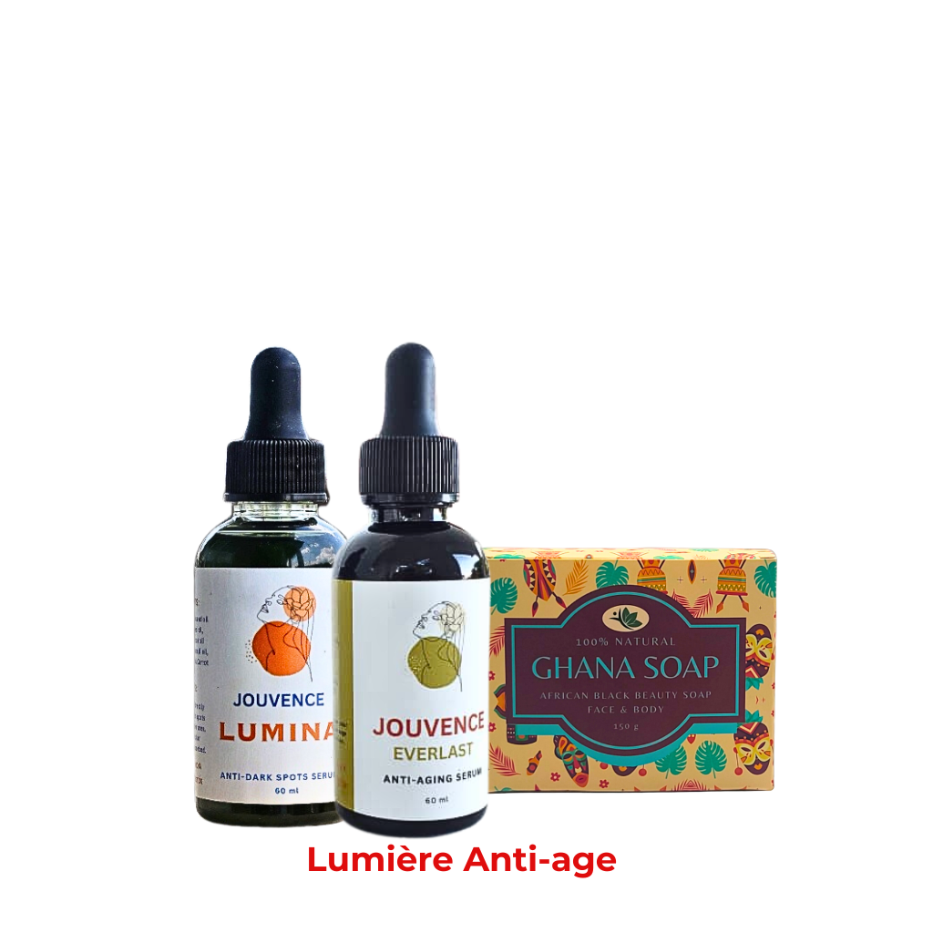 Lumière Anti-Âge (Jouvence Everlast + Jouvence Lumina + Savon Noir Africain)