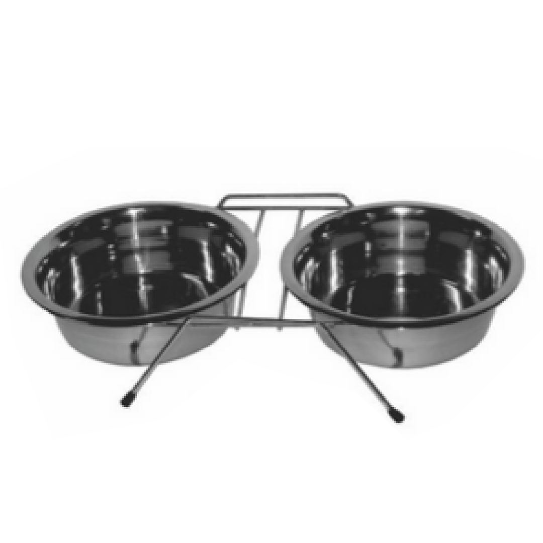 DARO LARGE TRAPEZOID W/STAINLESS STEEL DOUBLE BOWL