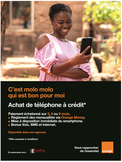 Smartphone à crédit/ smartphone en cash avec orange Ci & Cofina 