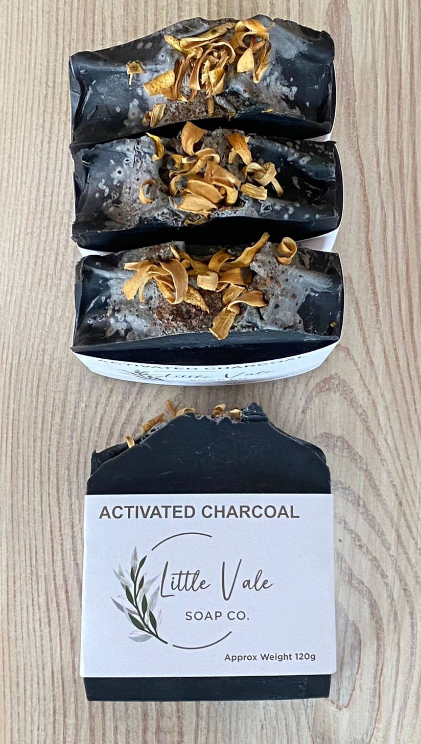 Activated Charcoal Natural Soap. Approx 120 Grams