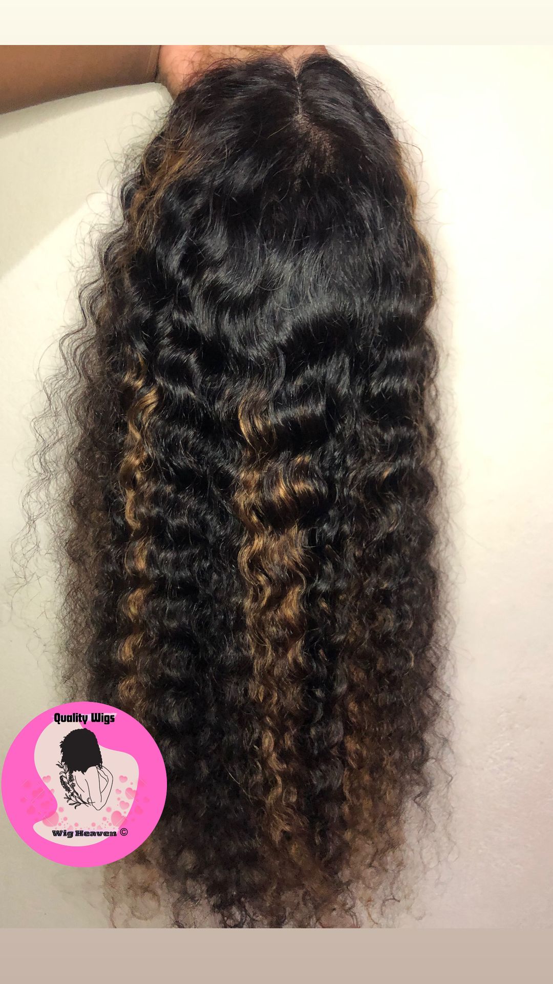 22inch Wear & Go Highlight Ombré Curly Wig 5x6