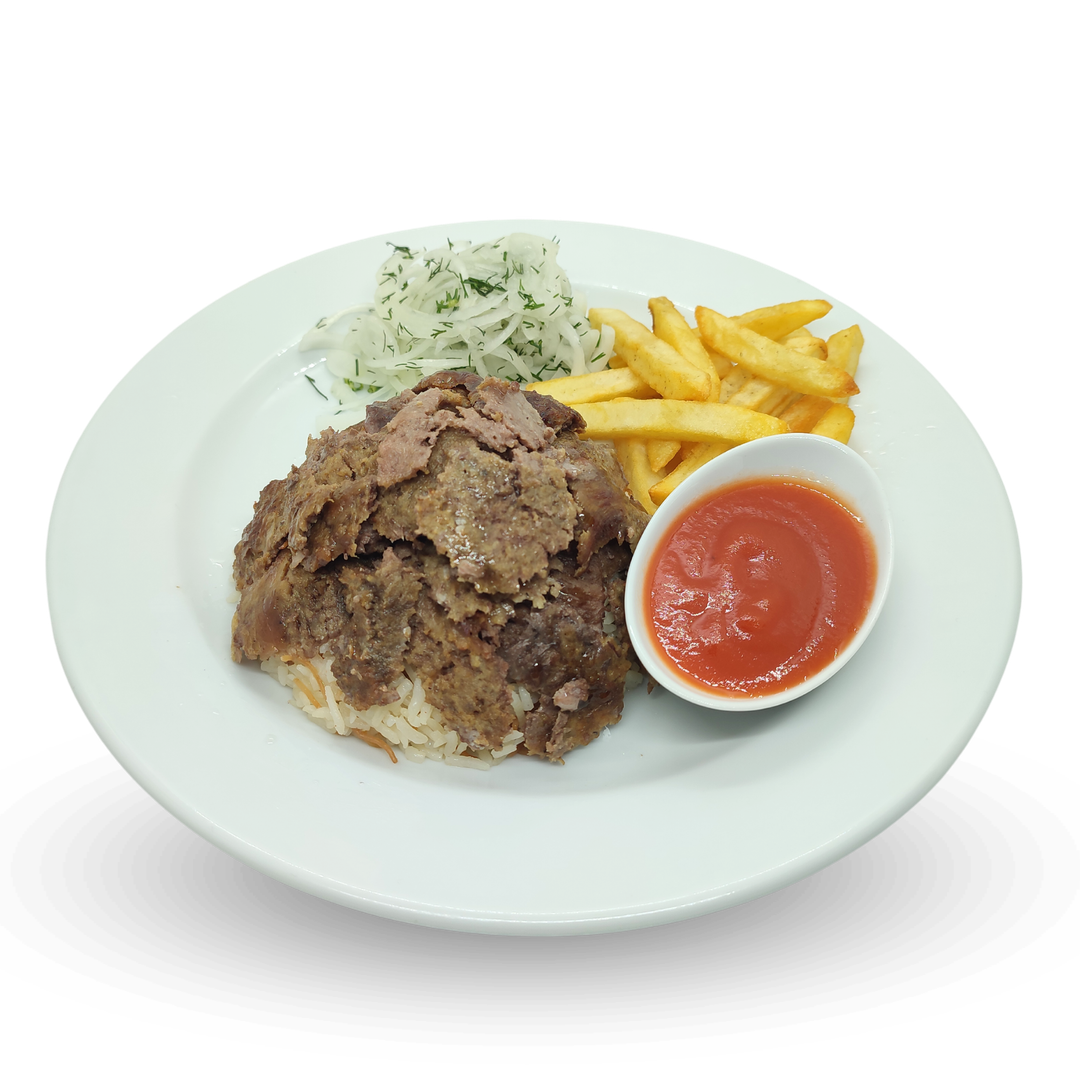 Pilav Ustu Beef Doner (Doner over rice)