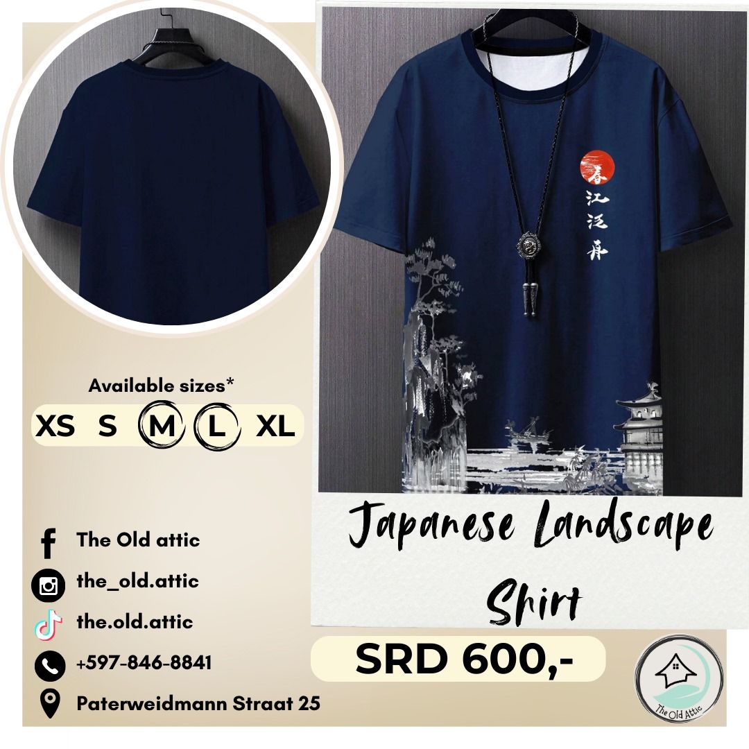 Japanese landscape shirt 