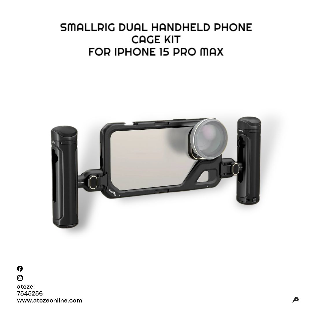 SMALLRIG DUAL HANDHELD PHONE CAGE KIT FOR IPHONE 15 PRO MAX