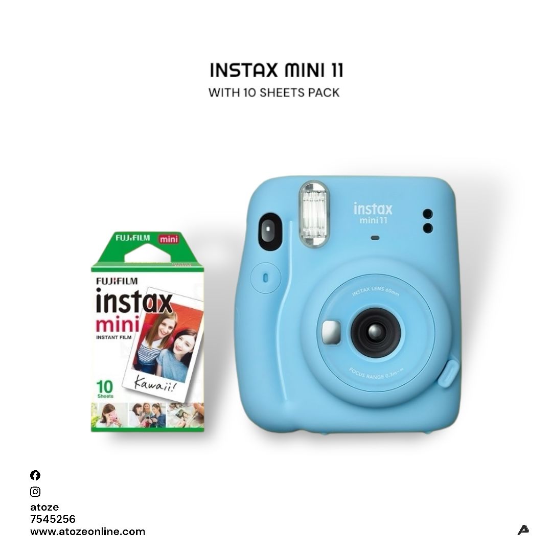 FUJIFILM INSTAX MINI 11 Instant Film Camera (Sky Blue)