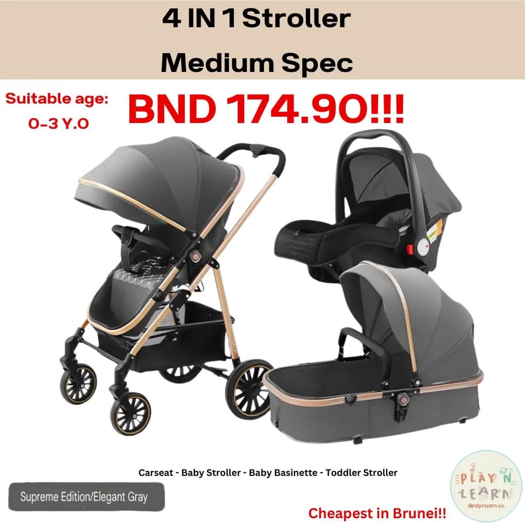 4 IN 1 NEW BAS STROLLER Medium Spec (INSTOCK)