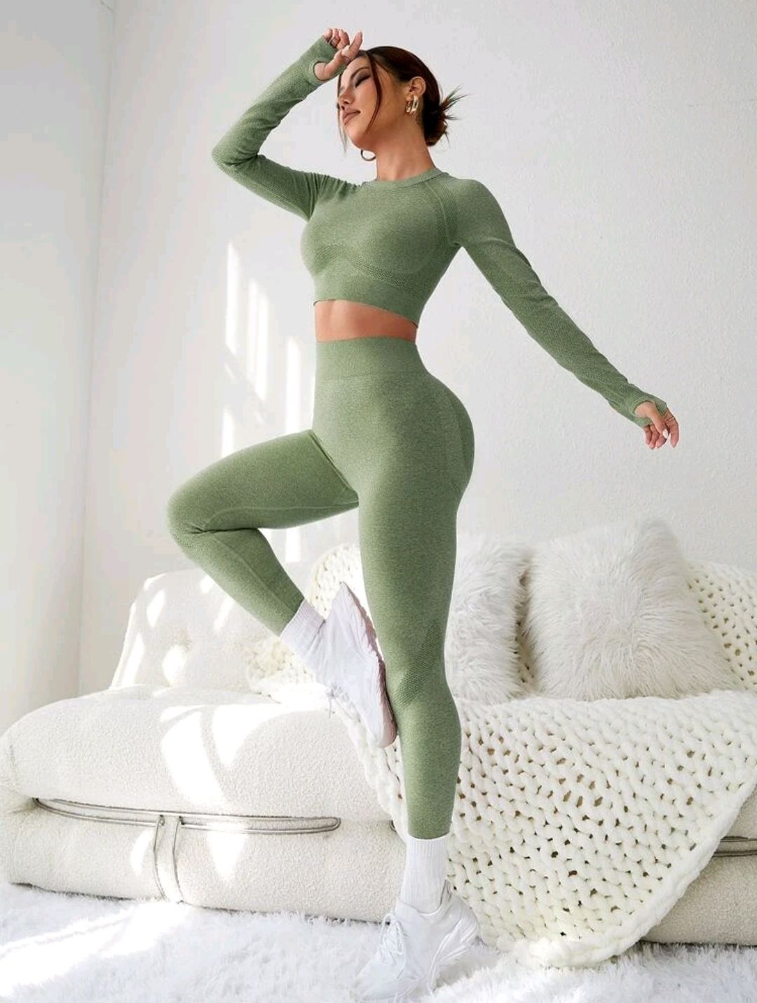 Sage Green 2 piece workout set