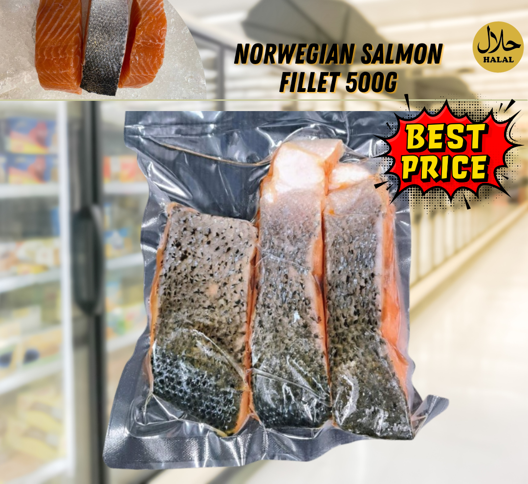 3pcs  Norwegian Salmon Fillet 500g