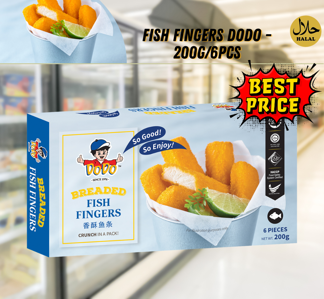 Fish Fingers Dodo - 200g/6pcs 面包屑鱼手指