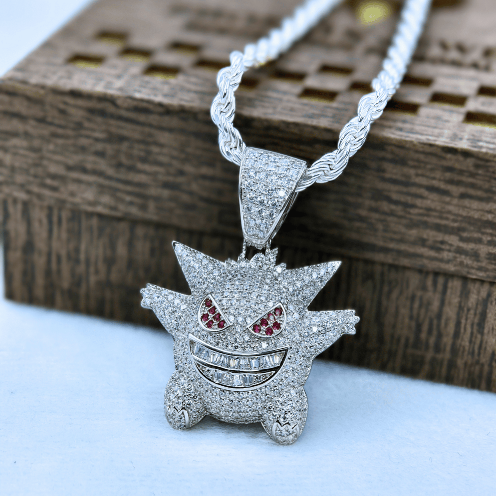 Cubic Gengar’s Phantom Silver Pendant For Men