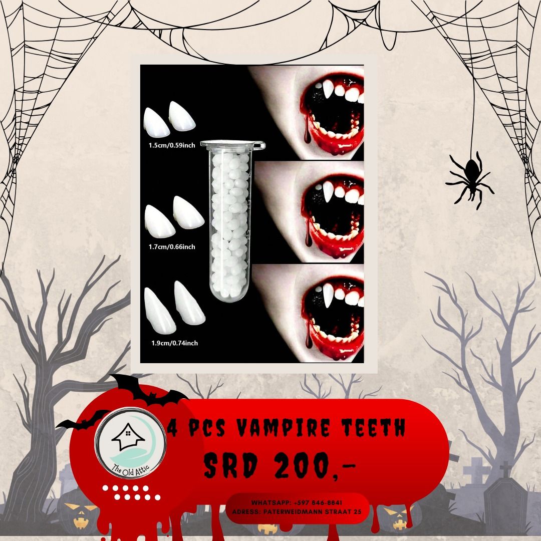 4 Pc Vampire Teeth