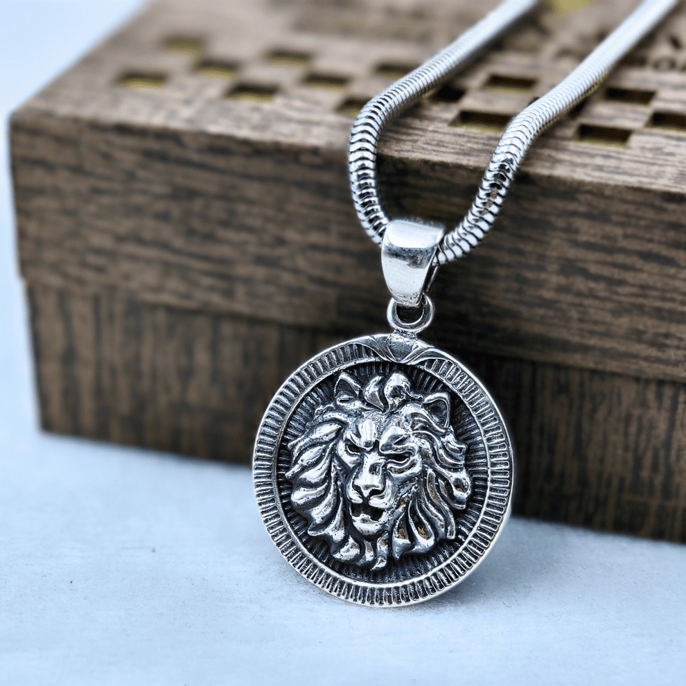 Silver Tiger & Temple Pendant For Men