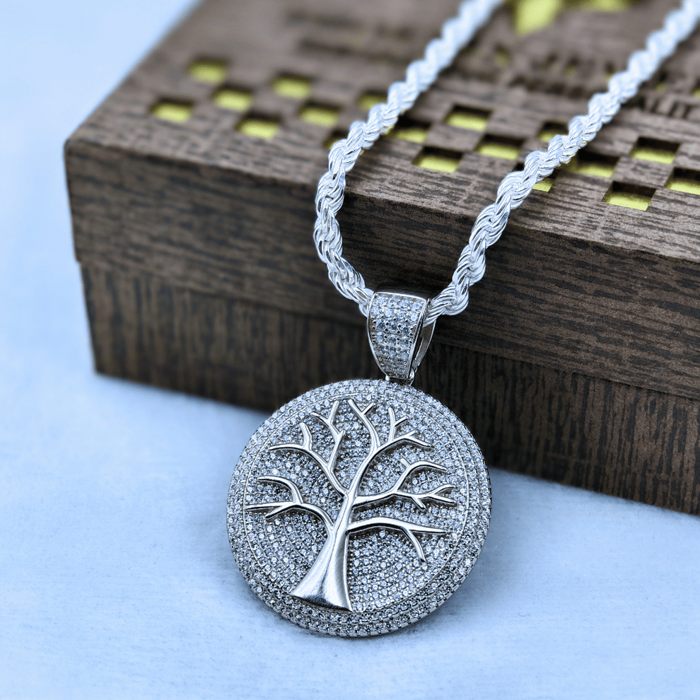 Silver Eternal Tree Pendant For Men