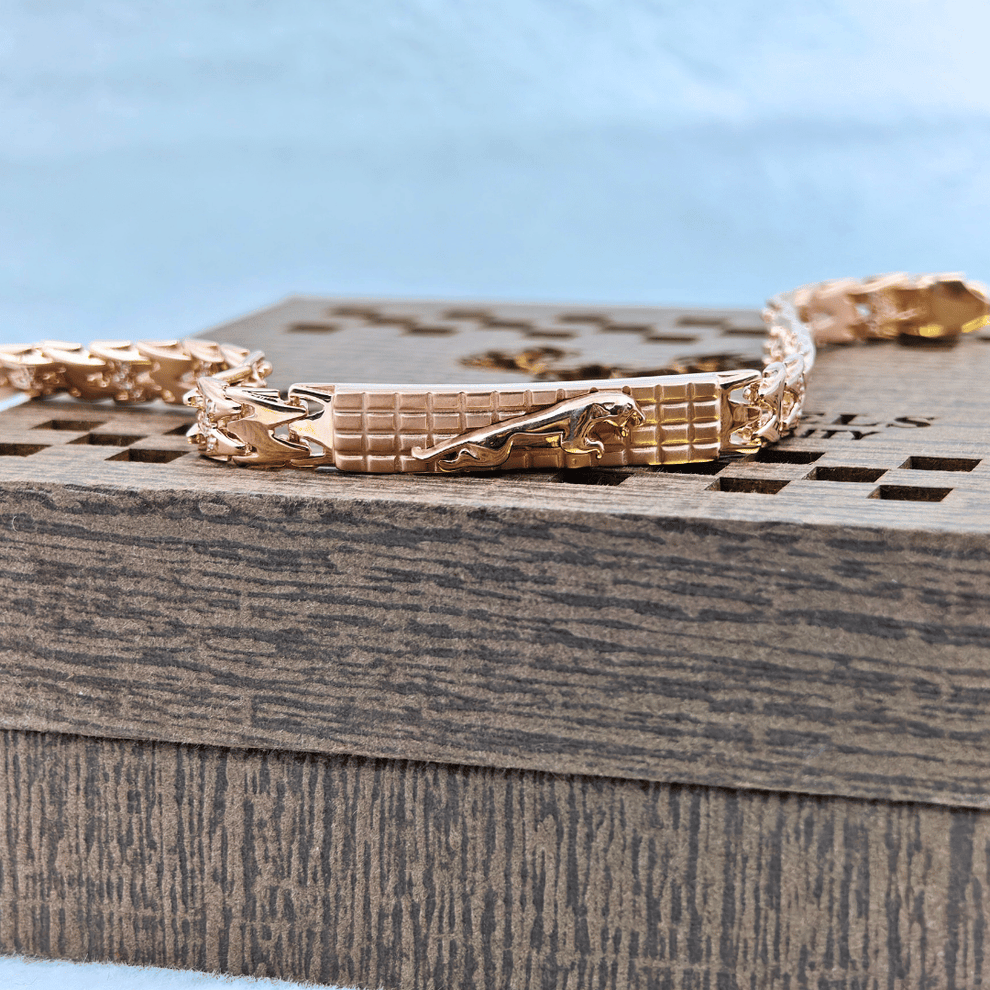 Rose gold Jaguar’s Roar Silver Bracelet For Men