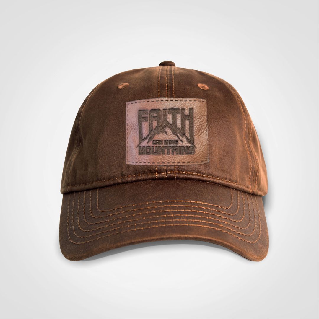 Oilskin Cap | Tan | Faith Can Move Mountains