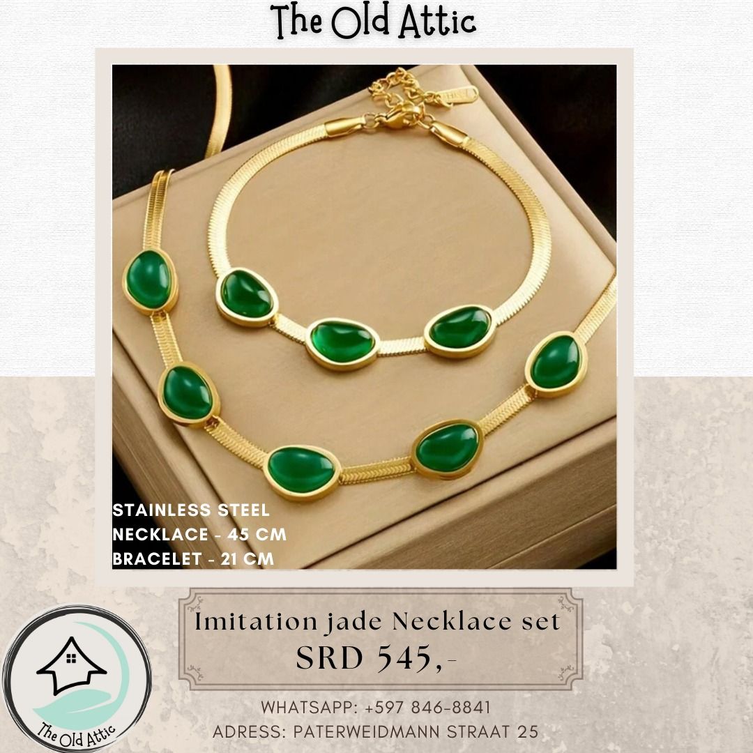 Imitation Jade Necklace Set