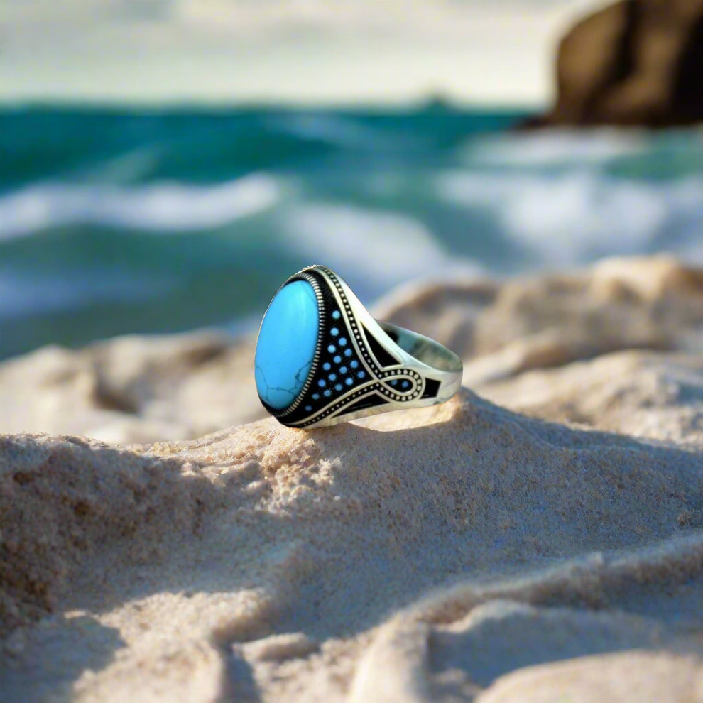 Silver Poseidon Ring for Men