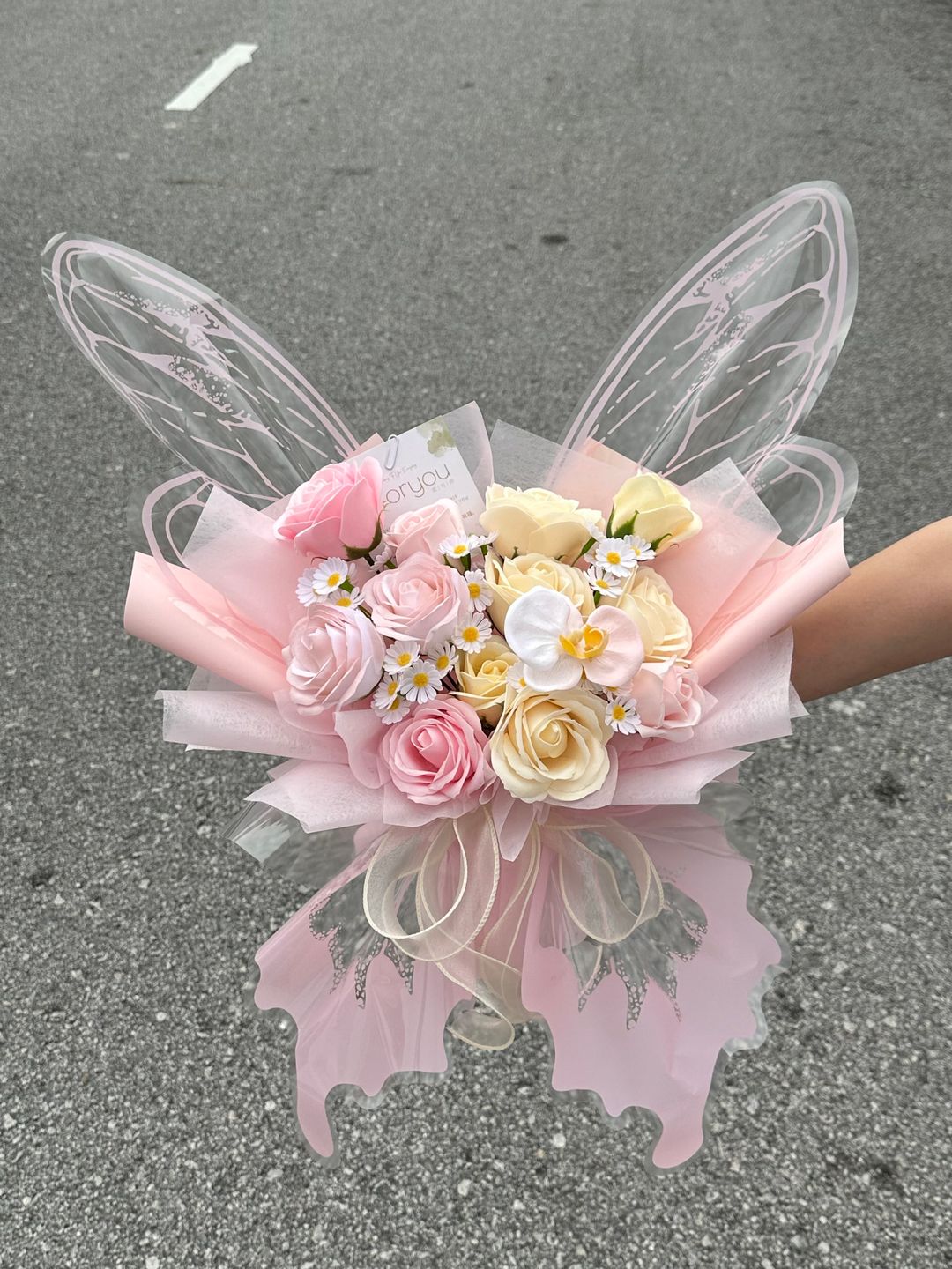 Pink Butterfly Bouquet (Mix Soap Flower)