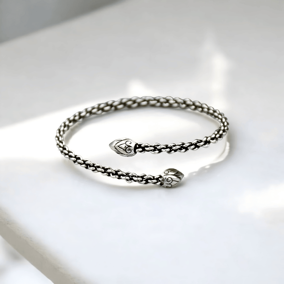 Silver serenity bracelets for women