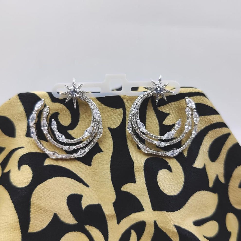 Silver ocean breeze earrings for women