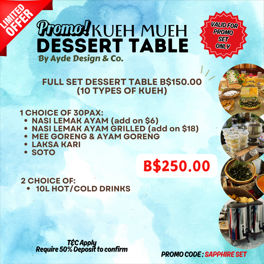 SAPPHIRE Set : Dessert Table PROMO! 