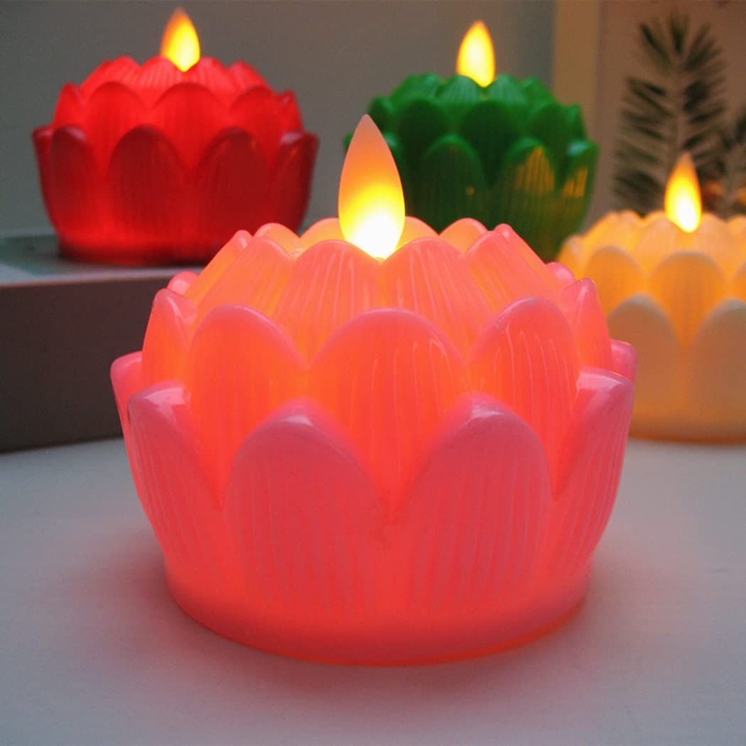 Lotus Flickering LED Candles 1-piece 