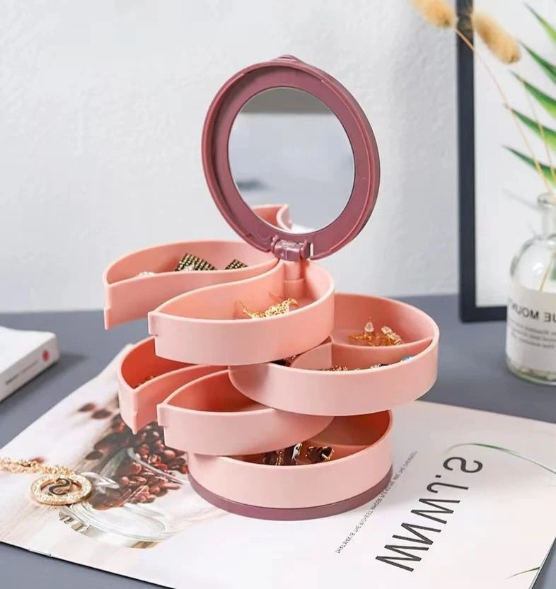 360 Degree Rotating Multi-Layer Jewelry Box Organizer