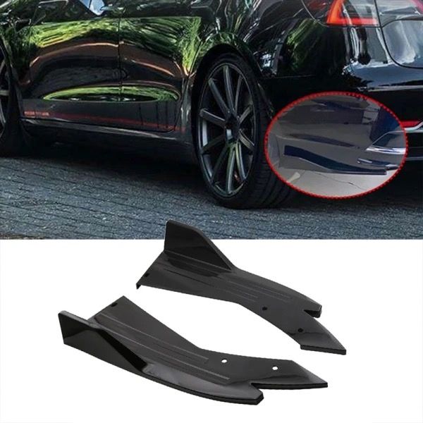 2pcs Auto Rear Bumper Diffuser Universal Car Side Fender Skirt Lip Splitter Canard Protector 