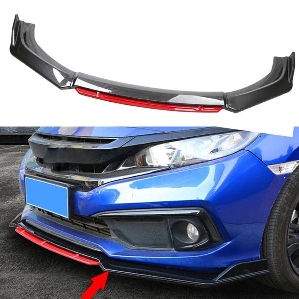 4PCS Universal Car Front Bumper Lower Lip Body Kit Spoiler Canard Splitter Diffuser Front Bumper Cover Lip Front Spoiler wings