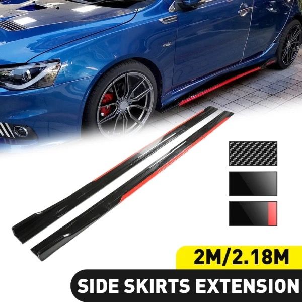  Universal Side Skirt Extension Rocker Plate Lip Separator Bumper 