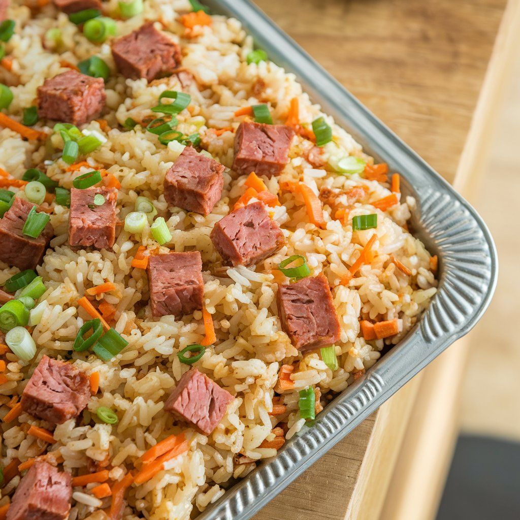 Fried Rice with Luncheon Meat (1 Portion, Good for 15 Pax) 