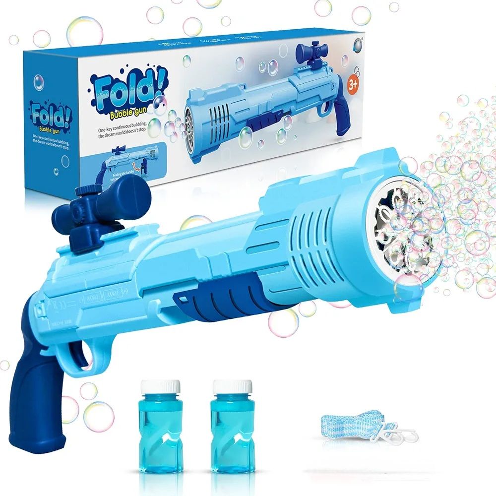 Pistolet à bulles GreatPro Rifle, machine à bulles pour enfants avec plus de 5 000 bulles par minute 