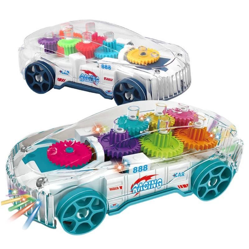 Voiture transparente pour enfants avec musique et effet lumineux